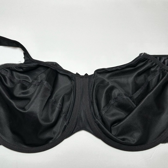 Bali Bra 42DD Black Satin Minimizer 3562 Underwire Non Padded Mesh Sides - Picture 5 of 13
